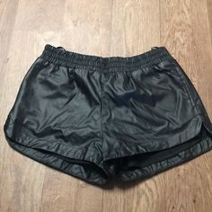 Faux Leather Never Worn Internal Liner Making These Shorts Cute And Comfy! Front Pockets And Elastic Waistband Size Medium Casual Faux Leather Shorts For Party, Casual Faux Leather Party Shorts, Casual Faux Leather Shorts For Night Out, Casual Black Leather Shorts, Faux Leather Shorts, Shorts Cute, Shorts Women, Leather Shorts, Shorts With Pockets