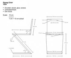 the diagram shows how to build a chair