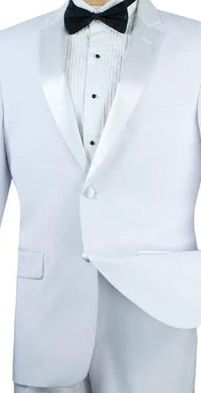 Exude pure elegance in this white tuxedo from the Eleganscape Collection. Tailored from luxurious wool, the tuxedo features a 2-button blazer and flat-front pants with a satin seamline. Perfect for making a stylish statement at your next big event. Featuring: Luxurious Wool Feel: Quality you can sense. 2-Button Blazer: Classically stylish. Flat Front Pants: For a streamlined look. Satin Seamline: Adds a luxe touch. Regular Fit: Comfort meets elegance. 2-Piece Set: Comes with blazer and pants. Un White Tuxedo, Pure Elegance, Prom Suits, Flat Front Pants, Black Tie Event, Blazer Buttons, Black Tie, Formal Event, Workout Shorts