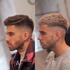 Unique Men’s Haircuts, Guys Hairstyles Short, Textured Haircuts, Men Short Hair Fade, Mid Fade Haircut, Men Fade Haircut Short, Best Haircuts For Men, Short Hair With Beard, Short Fade Haircut