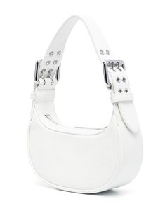 mini Soho shoulder bag from BY FAR featuring white, calf leather, cotton, silver-tone hardware, top zip fastening and adjustable shoulder strap. Size Info UNI Color Detail White Made In Spagna Material Outer: Calf Leather 100% Lining: Cotton 100% Season One Spring-Summer Season Two Spring-Summer Product bags.. Brand By Far Pre Size And Fit Width 7,48 in / 19 cm Height 5,91 in / 15 cm Depth 2,36 in / 6 cm Handle 3,94 in / 10 cm Latest Fashion Design, Crossbody Tote Bag, Moon Boots, Crossbody Tote, Small Leather Goods, White Bag, Wallet Men, Soho, Emporio Armani