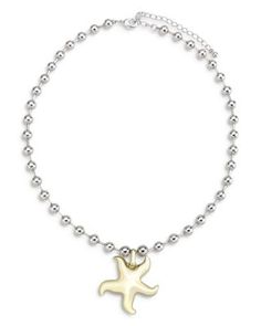 Aqua Eno Two-Tone Starfish Bead Pendant Necklace, 16-19 Silver Necklaces With Star Charm And Round Beads, Silver Necklace With Star Charm And Round Beads, Silver Starfish Shaped Beaded Jewelry, Modern Fits, Cotton Shirts Women, Bead Pendant, Beaded Pendant Necklace, Do Better, Beaded Pendant