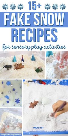 snow play activities for kids to make with fake snow