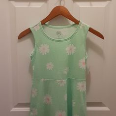 Girls Summer Dress, Pink, Light Green And White Sunflowers. Very Cute And Girly. Nwt. Never Worn. Purchase Now, For Spring 2021. Cute Spring Twirl Dress For Sleepovers, Green Cotton Dress For Sleepover, Spring Sleeveless Green Twirl Dress, Green Sleeveless Twirl Dress For Spring, Cute Spring Dress For Sleepover, Green Spring Dress For Sleepover, Green Spring Dress For Sleepovers, Cute Spring Sleepover Dress, Casual Sleeveless Twirl Dress With Floral Print