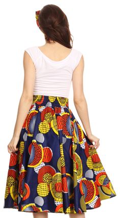 One Size Regular: [(Fits Approximate Skirt Size: US 2-12, UK 6-16, EU 34-44) Max waist size: 33 inches ( 83 cm), Waist un-stretched: 26 inches (66cm), Length: 29 inches ( 73 cm)]. Scarf One Size: [Length: 41 inches (104cm) Width: 10.5 inches (27cm)]. Approximate Length = 29 inches ( 73 cm ) Measured from waist to hem. Lovely African Dutch Ankara wax printed cotton skirt. Full circle with wide elastic band and wide self-ties. Gorgeous print, perfect calf length. This skirt has inseam side pockets Nigerian Dress, Full Circle Skirt, Full Circle Skirts, Wax Print, Cotton Skirt, Full Circle, Circle Skirt, Elastic Band, Ankara