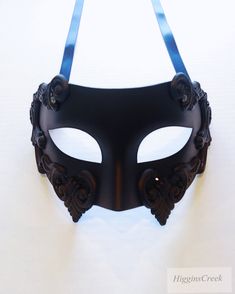 Mens Masquerade mask for parties events weddings Men's Luxury mask in black with Black Diamonds I N C L U D E D All Masks come with matching double sided satin ribbons attached. S H I P P I N G - Processed same day or within 24 hours. 1-2 day guaranteed delivery services offered, add items to cart and click on shipping tab for rates. Pls leave a check out note with your need date & contact number (especially for expedited and custom orders) Msg for delivery time frames (Include your state/co Elegant Black Masks And Prosthetics For Theater, Black Formal Masquerade Mask For Halloween, Black Formal Eye Mask Masquerade, Formal Black Eye Mask, Black Formal Eye Mask, Elegant Black Theater Masks, Elegant Black Theater Mask, Venetian Formal Eye Mask, Black Eye Mask For Evening Masquerade