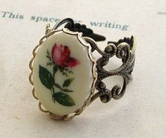 Roses Jewelry, Cottage Roses, Cottage Rose, Romantic Cottage, Ring Flower, Vintage Inspired Jewelry, Cameo Jewelry, Vintage Cameo, Cameo Ring