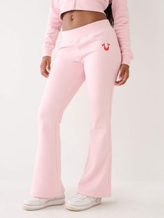 BIG T FLARE JOGGER Cheap Sporty Gap Bottoms, Av Sweat Pants, Yoga Pink Pants, Cheap Y2k Style Pink Pants, Pink Low Rise Yoga Pants, Pink Womens Clothing, Pale Pink Sweatpants, Pink Sherpa Pants, Free City Sweatpants Pink