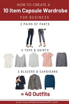 10 Item Capsule Wardrobe, Business Capsule Wardrobe, Professional Capsule Wardrobe, Business Casual Capsule Wardrobe, Business Capsule, Travel Capsule Wardrobe Summer, Girl Boss Outfit, Smart Casual Women Outfits, Casual Capsule Wardrobe