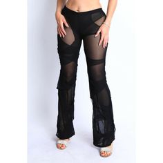 Women's Bell Bottom Yoga Layered Mesh Flared Leg Pants S,M,L Condition: New With Tags Color: Black Accents: Layered, See Through Style: Dress Pants Fabric Type: Mesh Material: 95%Polyester, 5%Spandex Fit: Regular Type: Pants Features: Comfort Rise: High (Greater Than 10.5 In) Closure: Pull On Leg Style: Flared Size Type: Regular Women's Bell Bottom Yoga Layered Mesh Flared Leg Pants The Layered Flare Pants Are The Perfect Pair For Your Everyday Life. They Are Comfortable And Stylish, Having A Ca Edgy Fitted Summer Pants, Edgy High-waisted Summer Pants, Edgy Long Pants For Summer, Edgy Stretch Summer Pants, Edgy Stretch Pants For Summer, Bar Night Club, Two Piece Outfits Pants, Style Dress Pants, Bar Night