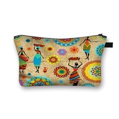 Colorful Makeup Bag in African Print with Lining Lipstick Storage, Cosmetic Bag Organization, Makeup Bags, Mini Handbags, Toiletry Bag Travel, Storage Bags, Toiletry Bags, Womens Crossbody Bag, Girls Bags