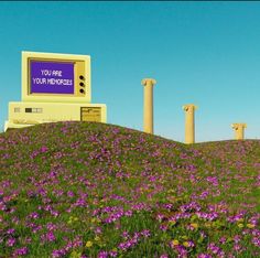 there is a sign that says you are your memories on the side of a hill