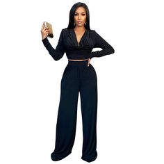 Solid Color Backless Wide Leg Pants Set Chic Wide Leg Pant Set For Fall, Versatile High-waisted Pants For Party, Wide Leg Pant Set For Night Out In Spring, Wide Leg Pant Set For Fall, Fall Wide Leg Pant Set, 1 Million, Leg Pants, Wide Leg Pants, Pants Set