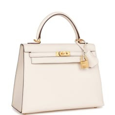 White Kelly Bag, Hermes Special Order, Hermes Kelly 25, Kelly 25, Kelly Sellier, Brushed Gold Hardware, Bags 2024, Hermes Kelly Bag, Design Bag