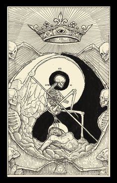 Kartu Tarot, Card Tattoo, Tarot Cards Art, 다크 판타지, Occult Art, Odaiba, A Skeleton, Tarot Art, Memento Mori