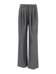 TAVIMART - New Autumn Gray Straight Pant Cotton Blend Solid Color High Wiast Loose Woman Trouser Casual Simple Female Clothing New Female Clothing, Straight Pants, Trousers Women, Gray Color, Cotton Blend, Trousers, Solid Color, Clothes For Women, Grey