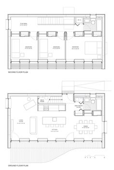 two floor plans for a small house