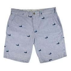 These shorts will take you everywhere, straight from the golf course to the boat, to a summer soirée. Match your family or friends in these shorts made for the Dads and the Chads. You will want to collect them all! Designed on Nantucket 8" inseam Plain front Button closure, zip fly Tailored fit Imported Fabric Made in the Dominican Republic Seersucker Shorts For Vacation, Nautical Style Summer Vacation Bottoms, Vacation Seersucker Shorts, Casual White Seersucker Shorts, Preppy Cotton Beach Shorts, Preppy Cotton Shorts For Beach, Preppy Cotton Shorts For The Beach, Preppy Cotton Vacation Bottoms, Preppy Cotton Bottoms For Vacation