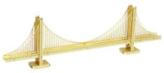 a golden bridge is shown on a white background