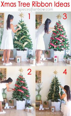 the instructions for how to decorate a christmas tree