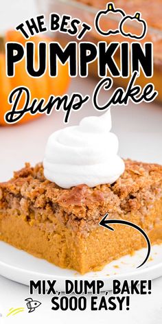 the best pumpkin dump cake mix, dump, bake $ 500 easy to make