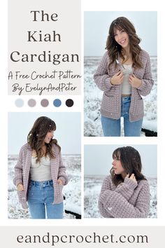 the knit cardigan is an easy crochet pattern for beginners