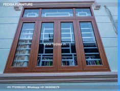 an open window on the side of a building