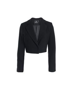 Black Cropped Blazer - The Clothing LoungeNOPIN Black Cropped Blazer Outfit, Txt Outfits, Casual Black Blazer, Black Crop Blazer, Crop Blazer Outfit, Cropped Blazer Outfit, Black Blazer Women, Cropped Black Blazer, Black Crop Jacket