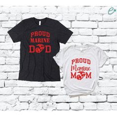 Proud Marine Mom And Dad Shirts Air Force Send Me Your Sizes After Checkout. Bella+Canvas Unisex Triblend Tee Soft 50% Polyester/25% Airlume Combed And Ring-Spun Cotton/25% Rayon, 40 Singles 3.8 Ounce Triblend T-Shirt. Fabric Combination Has An Extremely Soft Hand. Side-Seamed. Retail Fit. Unisex Sizing. How To Care For Your Custom: Hand Wash And Hang, Or Machine Wash Cold, Tumble Dry Low If You Have Any Questions Feel Free To Ask Via Message :-) Thank You! Stay Empowered! Proud Marine Mom, Mom And Dad Shirts, Marine Family, Family Graphic, Air Force Military, Marine Mom, Dad Shirts, Fabric Combinations, Military Family