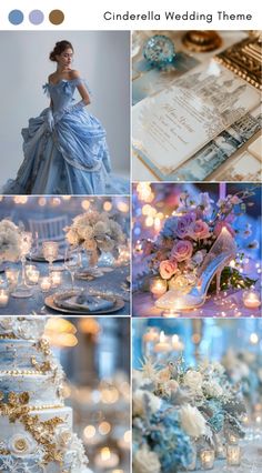 a collage of different wedding themes and colors