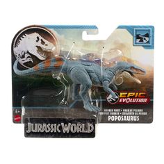 an action figure of a dinosaur in a plastic package with the title, jurassic world