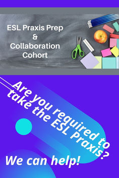 Join our exclusive ESL Praxis Preparation & Collaboration Cohort and unlock the keys to obtaining this in demand certification!

What sets us apart?

1️⃣ Our experienced Praxis specialists are dedicated to providing you with targeted guidance, sharing proven strategies to tackle the Praxis with confidence.

2️⃣Join a community of like-minded educators, collaborate, and share insights. 

3️⃣ 95% Pass Rate

Won't you join us?  Note:  Not all states require the ESL Praxis. Praxis Test, Professional Learning, Professional Development