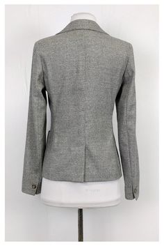 Classic blazer in a wool blend fabric. Its grey color will pair well with neutrals. A great garment for the office. Size 8 70% wool, 15% nylon, 14% silk, 1% elastane Button closure on front Collar Long sleeve Front pockets Buttons on sleeves Bust 34.5" Waist 31" Shoulder to hem 23.5" Classic Blazer, Grey Color, Max Mara, Mens Fashion Casual, The Office, Fashion Casual, Men's Fashion, Wool Blend, Gray Color