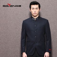 Chinese Men, Coats Men, Sisters Dress, Chinese Man, Men Suit, Curtain Designs, Men's Suits, Band Collar, Cheongsam