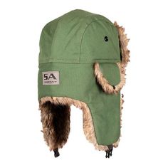 SA Trapper Hats are perfect for warmth and style on those cold winter days. Every Trapper Hat is Lined with Plush Faux Fur for superior warmth and comfort. These Trapper Hats stand alone in quality and construction. Stay warm with SA Trapper Hats this winter. Features Chin Buckle Fur lined ear flaps Sewn back patch Leather logo tag Machine washable Protection Water-Resistant Fabric Material Water-Resistant Fabric Faux Fur Inner-Lining Double-needle stitching Size One size - See sizing chart Head Trapper Hat, Brown Hats, Hat Stands, Trapper Hats, Brown Fur, Logo Tag, Water Resistant Fabric, Winter Days, Leather Logo