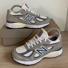 Rare Find - Please Note This Is Not The Typical Nb 990. This Is Teddy Suede Meaning The Suede Is Made Fuzzy Preowned In Good Condition No Box Bottoms Are Pictured Please View All Photos Gray Running Shoes With Boost Midsole, Medium Fit, Nb 990, Teddy Santis, Grey Suede, New Balance Shoes, Gray Suede, Mens Shoes Sneakers, New Balance, Blue Grey