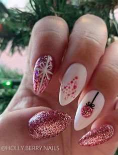 Short Acrylic Nails Designs, Christmas Nail Designs, Christmas Nail, Fancy Nails, Cute Acrylic Nails