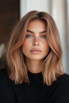 #blondehaircut #hairinspo #blondelife #hairgoals #blondebeauty #hairtrends #blondebombshell #haircutideas #blondelove #hairtransformation #blondehairdontcare #hairfashion #blondehairinspiration #haircutinspo #blondehairlove Chestnut Hair Color Light, Hair For Golden Skin Tone, Fall Hair For Fair Skin Brown Eyes, Blonde Hair For Neutral Undertones, Mini Balayage Blonde Hair, Short Light Copper Hair, Golden Strawberry Brown Hair, Light Brown Hair Cool Tone Pale Skin, Blue Green Eyes Hair Color