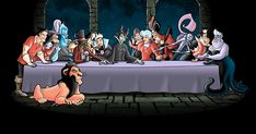 the last supper is depicted in an animated version of disney's sleeping beauty and the beast