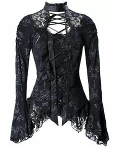 Butterfly Blouse, Gothic Clothes, Medieval Clothing, Hipster Fashion, Gothic Outfits, Goth Outfits, Steam Punk, Lace Shirt, Visual Kei