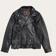 Frye Black Leather Biker Jacket New With Tags Fall Cafe Racer Leather Jacket For Streetwear, Fall Streetwear Cafe Racer Leather Jacket, Cafe Racer Leather Jacket For Motorcycling In Fall, Fall Cafe Racer Biker Jacket For Streetwear, Fall Cafe Racer Biker Jacket For Motorcycling, Leather Cafe Racer Jacket For Streetwear, Leather Cafe Racer Outerwear For Streetwear, Cafe Racer Leather Outerwear For Streetwear, Fall Biker Jacket For Motorcycling