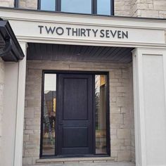 the front entrance to two thirty seven