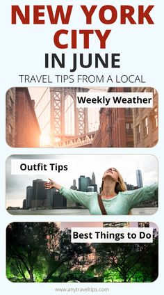 new york city in june travel tips from a local - infographical poster template