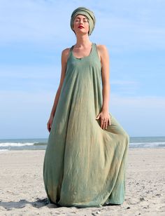 Style - The Racerback is a basic scoop neckline in front with a highly functional t-shaped back. Shape - The Wanderer shape opens at the armpit into a full-bodied, flowy A-line design. Size - Order based on BUST measurement Fabric Shown - Tissue Hemp/Organic Cotton Knit Color Shown - Natural Summer Scoop Neck Stretch Maxi Dress, Summer Stretch Maxi Dress With Scoop Neck, Stretch Scoop Neck Summer Maxi Dress, Casual Summer Maxi Dress With Scoop Neck, Summer Beach Dress, Washed, Washed Summer Beach Dress, Gaia Conceptions, Above Elbow, The Wanderer