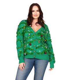 Plus Size Christmas Sweater, Timeless Sweater, Ugly Christmas Sweater Vest, Holiday Cardigan, Plus Size Christmas, Versatile Sweater, Tipsy Elves, Christmas Cardigan, Ugly Christmas Sweaters