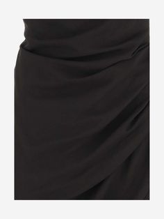 Dress made of viscose blend Adjustable thin straps Draped design Open back Asymmetrical bottom Side slit Black Made in Romania Composition: 85% viscose, 12% polyesterThe model is wearing size 36 FR.Model measurements:Height: 175 cmBust: 86,5 cmWaist: 65 cmHips: 92 cm Shoulder: 40 cm Valentino Garavani Bag, Lace Up Espadrilles, Made In Romania, Designer Drapes, Saint Laurent Shoes, Luxury Dress, Gorgeous Bags, Crossbody Tote, Luxury Shop