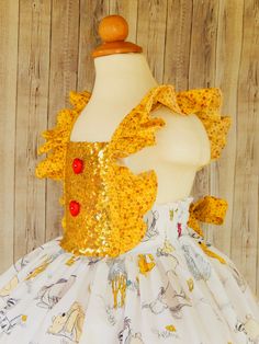 Winnie The Pooh Dress perfect for a birthday party or any occasion. Girls size 12-18 mo. 18- 24 mo. 2T 3T 4T 5T 6 7 8 I use an underskirt just to show how puffy is the dress. if you want a puffy look you will need to buy a under skirt and it sold separately. Please leave me a note with the following instructions. *Size Whimsical Princess Dress With Ruffles For Dress-up, Sleeveless Princess Dress With Ruffles For Festive Occasions, Spring Festive Princess Dress With Ruffles, Playful Fitted Princess Dress With Ruffles, Whimsical Fitted Princess Dress With Ruffles, Playful Fitted Ruffled Princess Dress, Fitted Holiday Princess Dress With Ruffles, Festive Fitted Princess Dress With Ruffles, Playful Ruffle Princess Dress For Dress-up