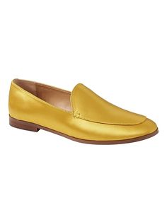 Demi Satin Loafer Synthetic Slip-on Loafers With Leather Sole, Slip-on Flat Synthetic Loafers, Synthetic Almond Toe Loafers With Leather Sole, Slip-on Synthetic Loafers With Closed Toe, Elegant Synthetic Slip-ons With Rubber Sole, Formal Synthetic Slip-ons Flat, Formal Synthetic Flats With Rubber Sole, Slip-on Synthetic Loafers With Leather Sole, Synthetic Loafers With Leather Footbed