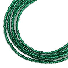 Emerald Green Seed Bead Necklace, Thin 1.5mm Single Strand – Kathy Bankston Silver Line, Jewelry Studio, Signature Jewelry, Beading Wire, Seed Bead Necklace, Amazon Handmade, Handmade Products, Strand Necklace, Bead Necklace