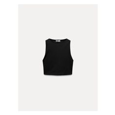 MID WEIGHT - SLIM FIT - ROUND NECK - CROPPED LENGTH - SLEEVELESSFitted round neck stretch tank top. Fitted Crop Top Tank, Sporty Black Cami Top, Zara Sleeveless Trendy Crop Top, Chic Tank Top For Workout, Zara Stretch Solid Color Tank Top, Zara Seamless Stretch Top, Zara Stretch Seamless Tops, Zara Sleeveless Black Crop Top, Zara Black Sleeveless Top